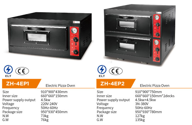 Elektrische Broodbroodrooster 1 van de de Oven4.5kw Keuken van de Dek Commerciële Pizza de Pizzamaker voor Restaurant