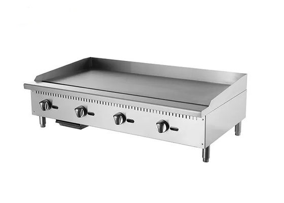 Roostervlees 4 Brander 1220mm Commercieel Keuken Kokend Materiaal